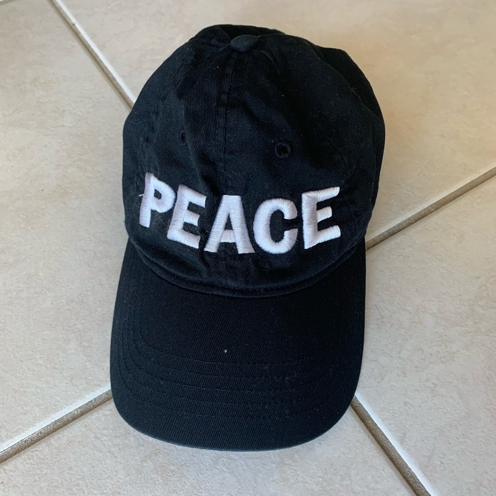 Peace Love World Black Cap
